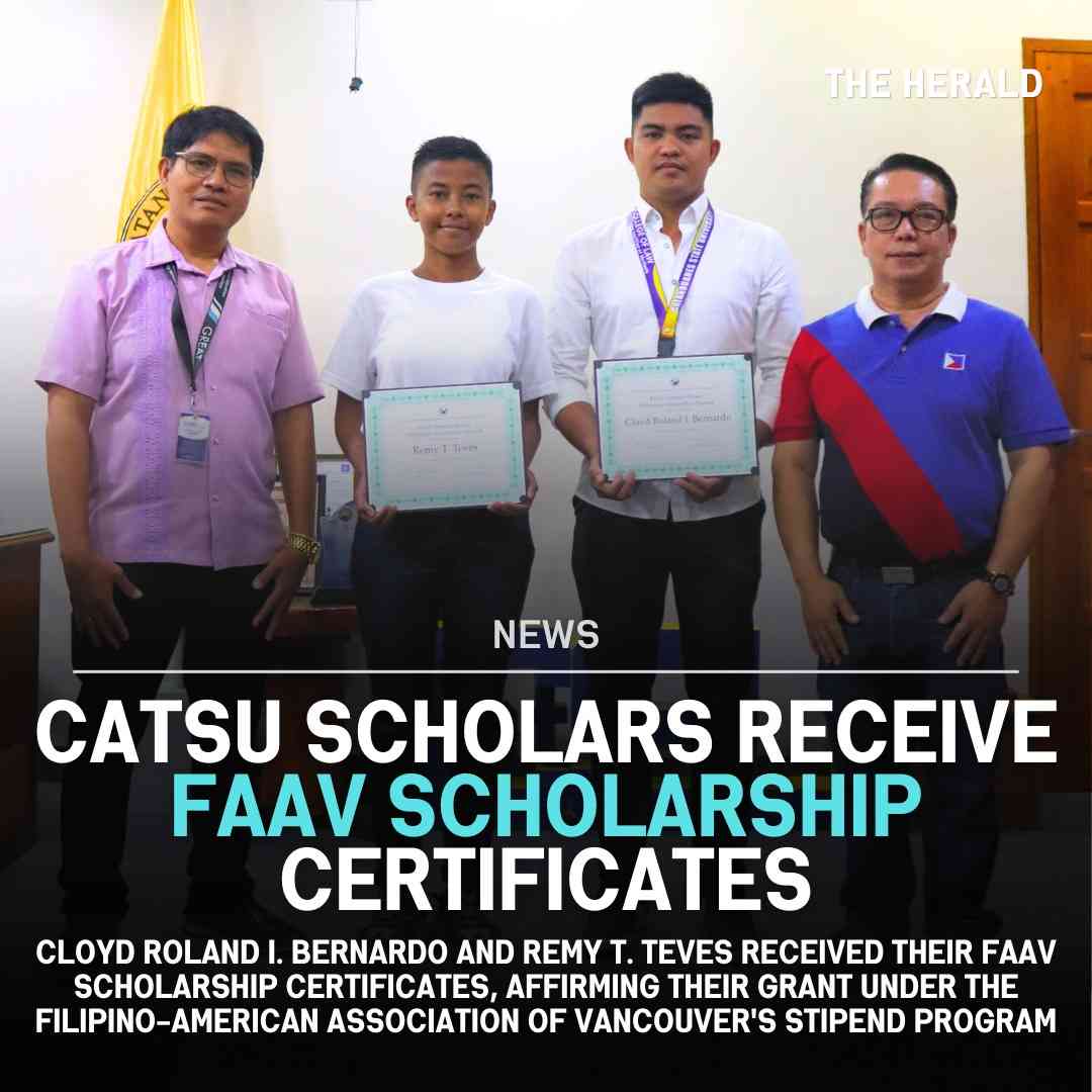 CATSU SCHOLARS RECEIVE FAAV SCHOLARSHIP CERTIFICATES