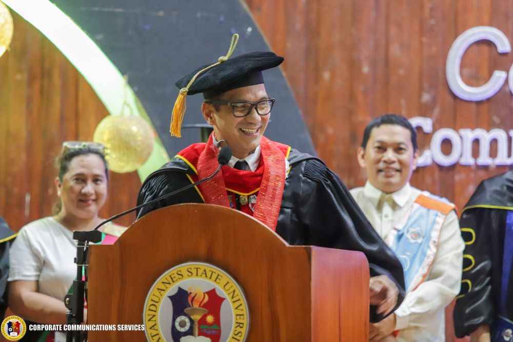 Atty. Jimenez aka ‘The Pinoy Street Lawyer’ addresses the CatSU Graduate School Class of 2023