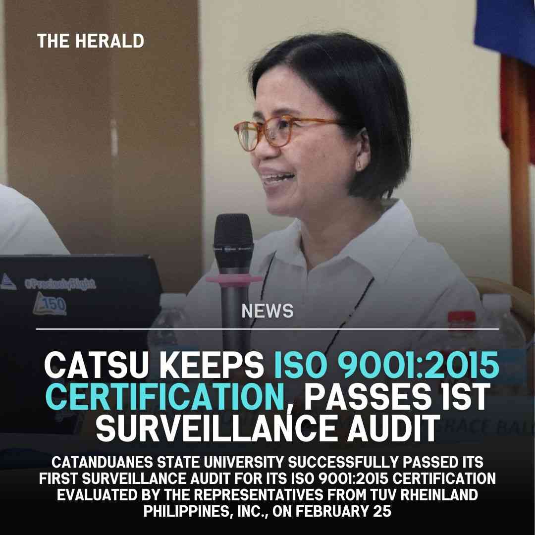 CATSU KEEPS ISO 9001:2015 CERTIFICATION, PASSES FIRST SURVEILLANCE AUDIT