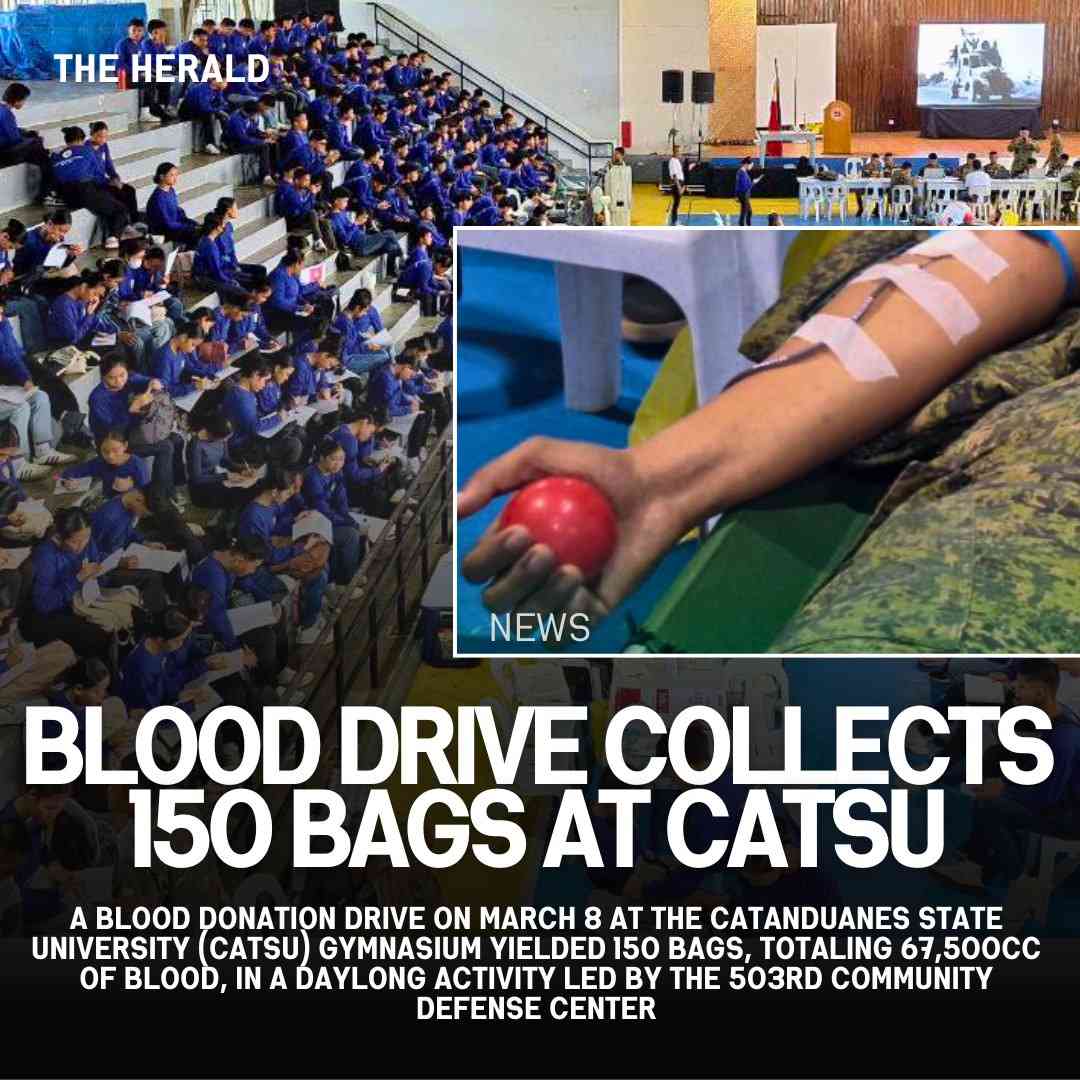 BLOOD DRIVE COLLECTS 150 BAGS AT CATSU