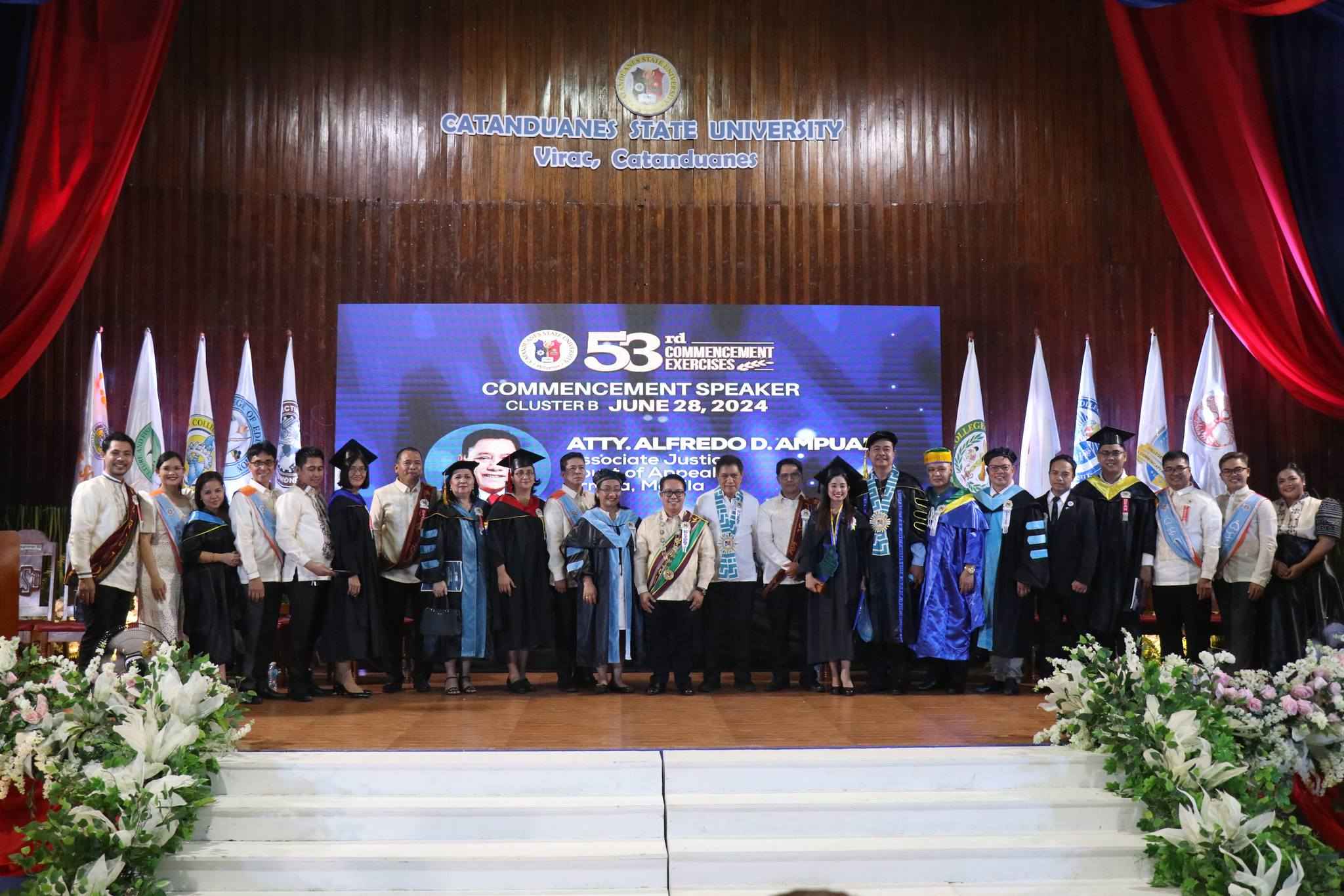 Retired Justice Atty. Alfredo D. Ampuan challenges graduates to seek meaning beyond diplomas