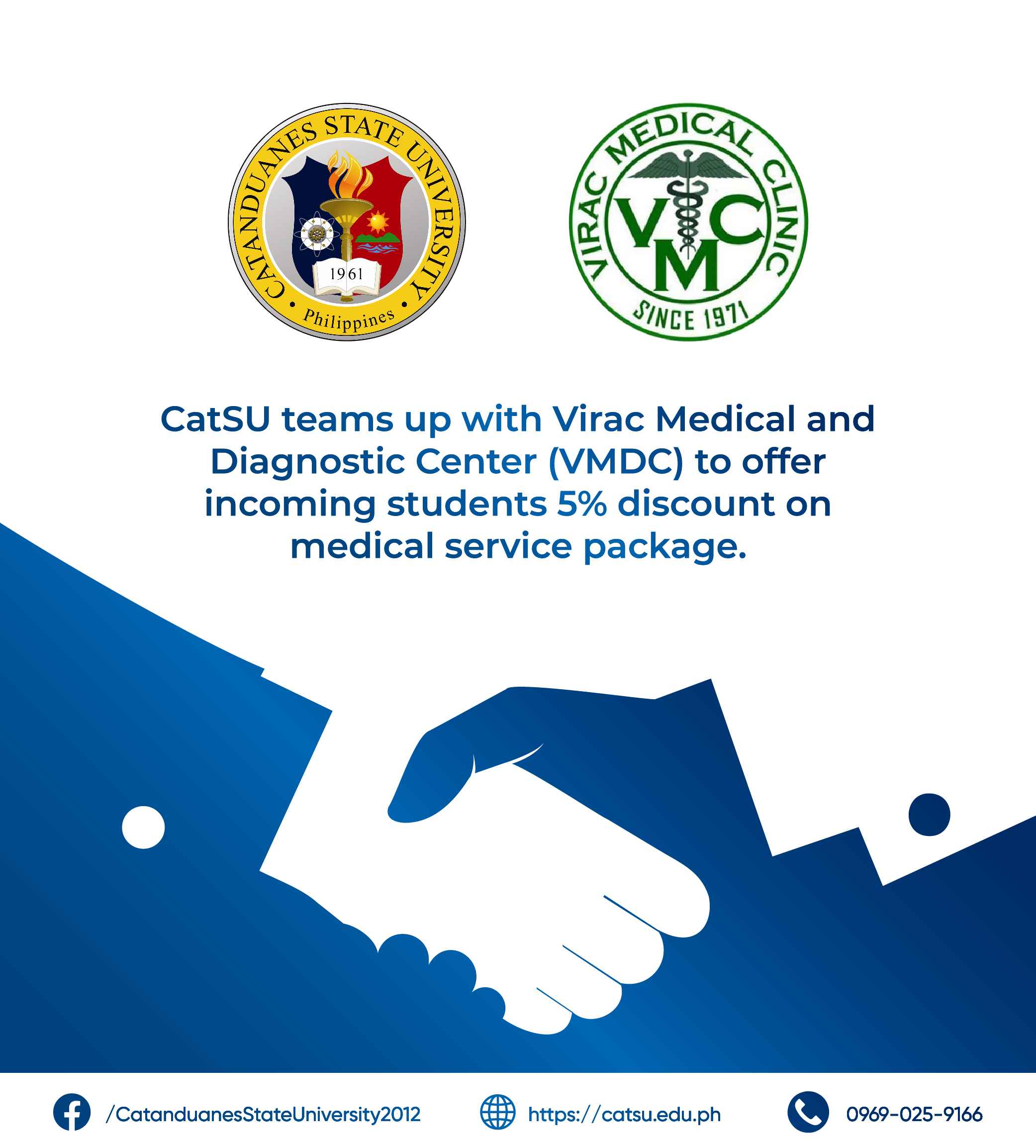 CatSU teams up with VMDC to offer incoming students 5% discount on medical service package